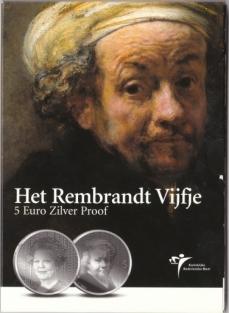 Rembrandt 5 euro 2006 herdenkingsmunt zilver proof